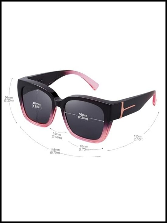 Fit Over Glasses Polarized Sunglasses 2 Pack UV Protection Wrap Around Shades main image 6